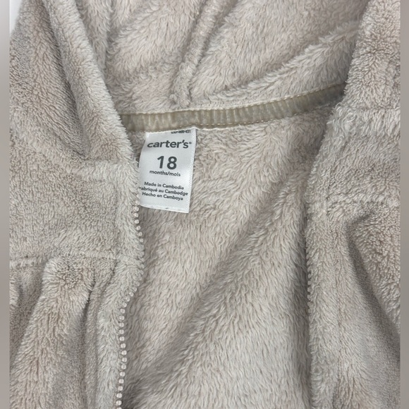 Toddler Girl Bear Fleece Zip Up Vest - Picture 3 of 4